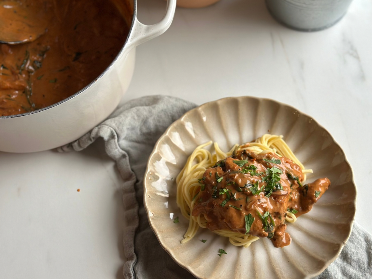 Kylling i karamelliseret løg