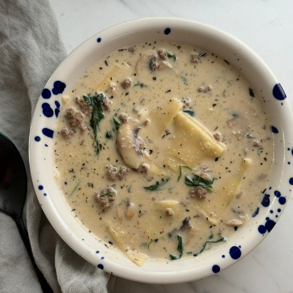 Hvid lasagnesuppe